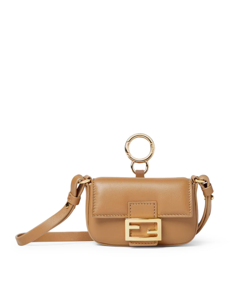 NANO BAGUETTE CHARM IN BEIGE NAPPA