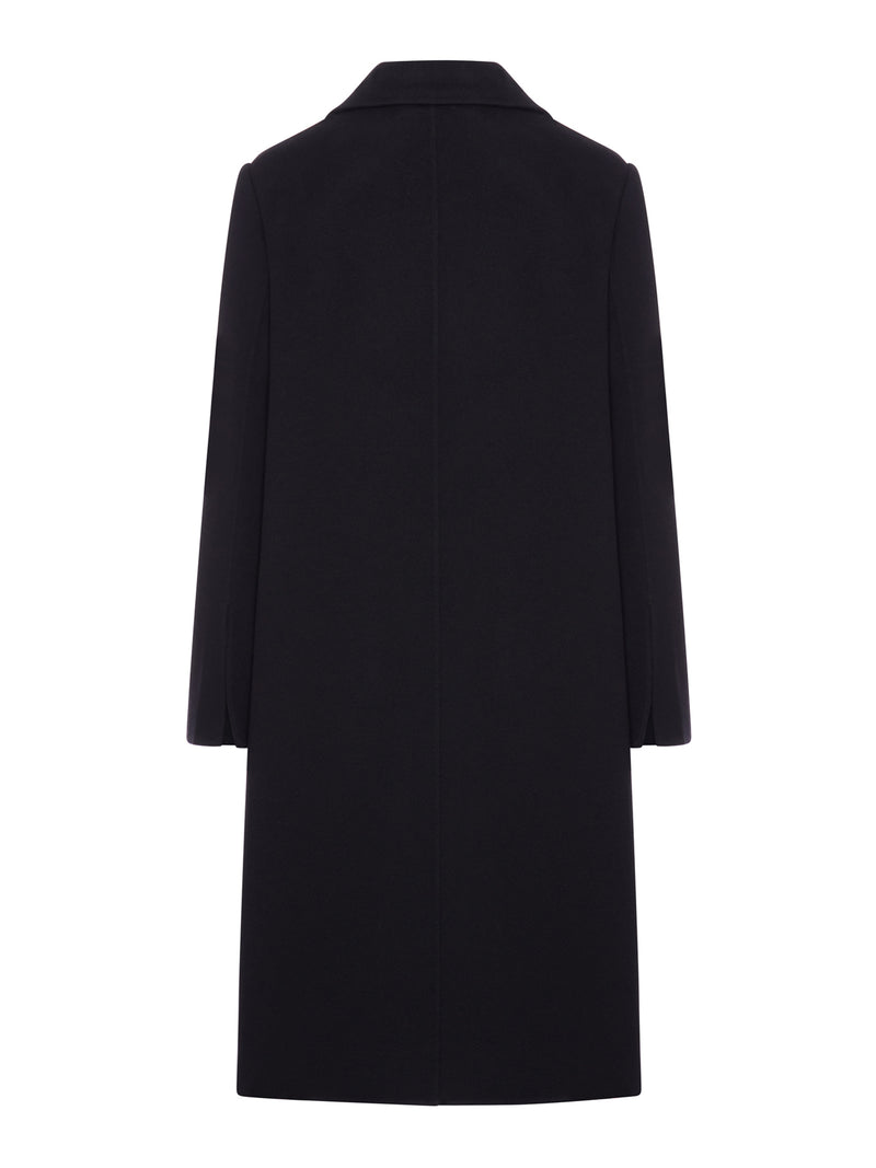 STRAIGHT-FIT MIDI COAT WITH SIDE SLITS AT THE BOTTOM