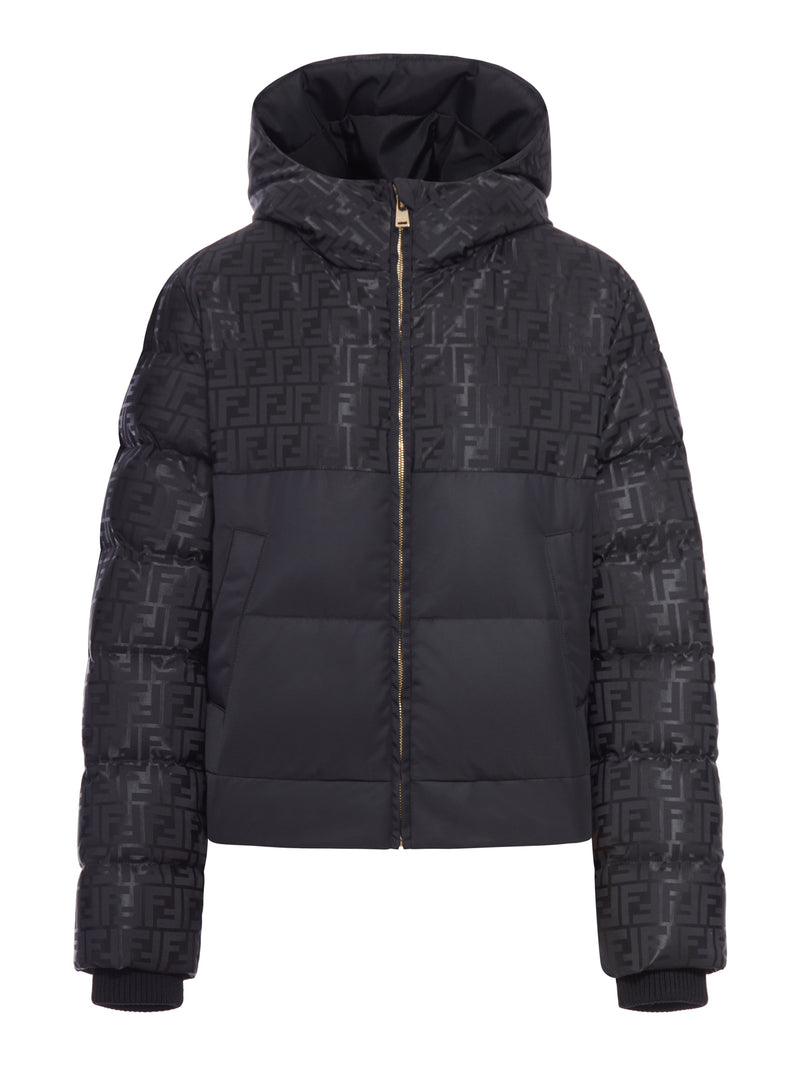 PADDED JACKET IN FF JACQUARD TECHNICAL FABRIC