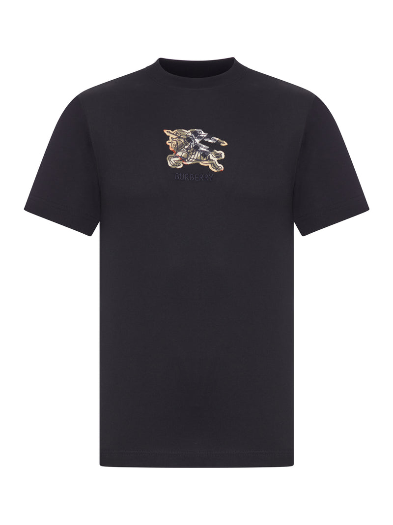 CHECK COTTON T-SHIRT WITH EKD