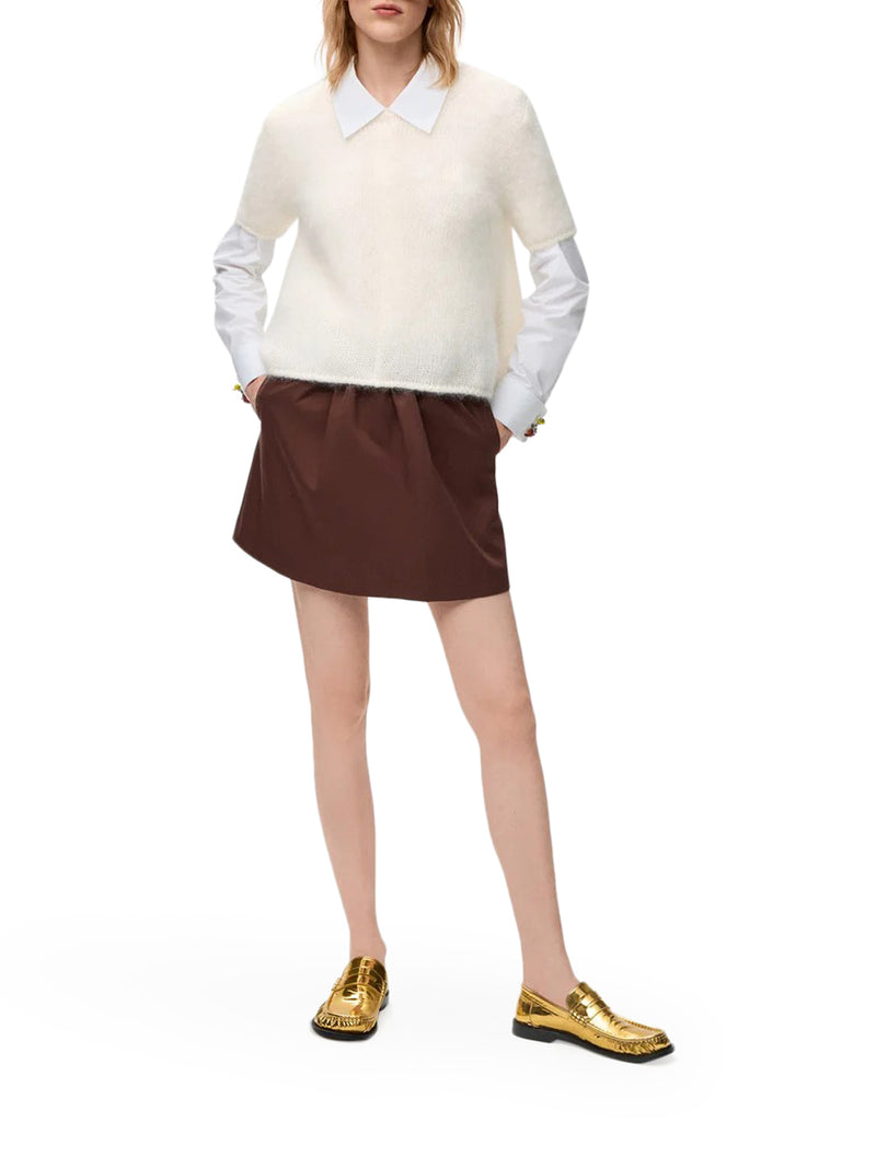 MOHAIR BLEND SHORT-SLEEVED SWEATER