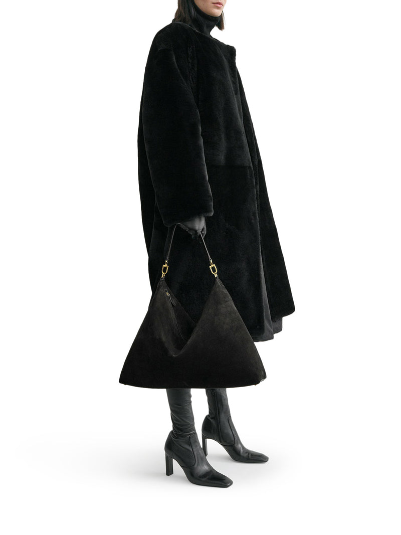 BEVEL SUEDE BAG