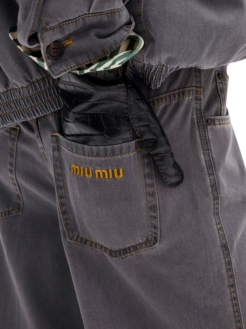 CHAMBRAY DENIM TROUSERS