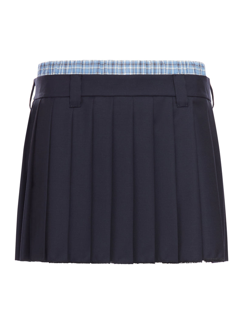 PLEATED BATAVIA MINISKIRT