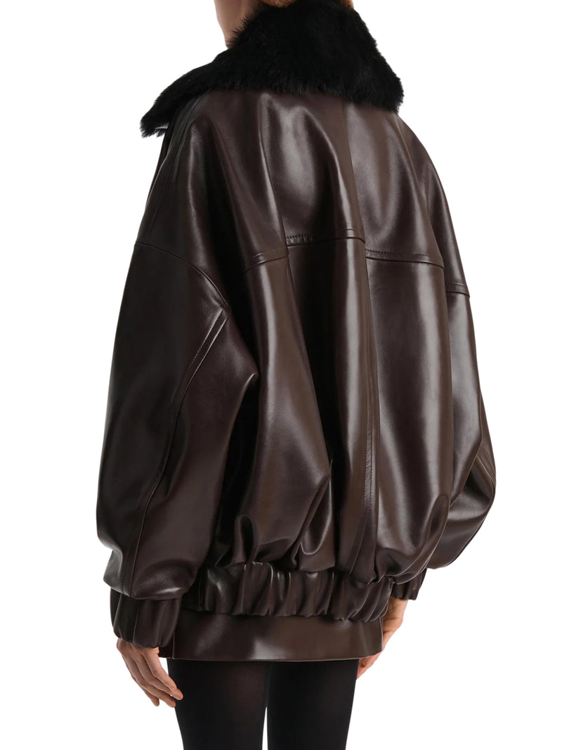 DAEMON JACKET WITH SHEARLING COLLAR