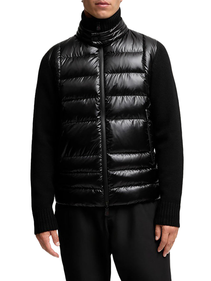 WOOL PADDED CARDIGAN WITH ZIP