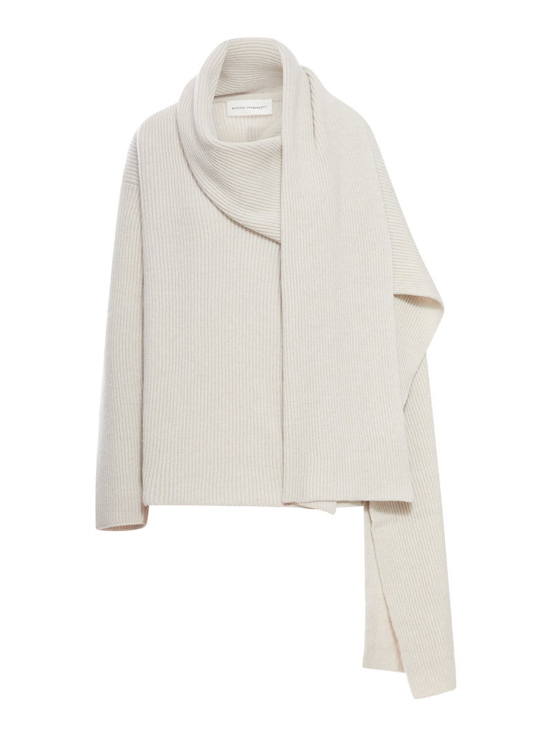 MUCCHIO SWEATER WITH SCARF NECK