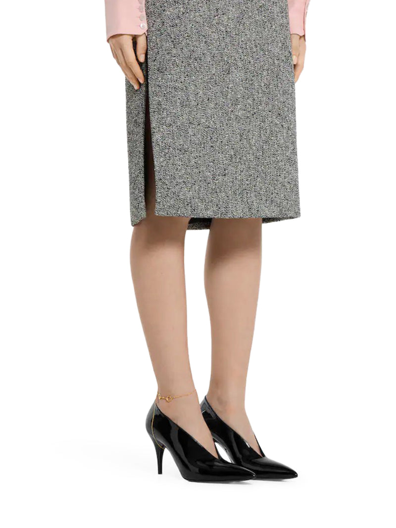 97 PATENT LEATHER SABOT WITH HEEL