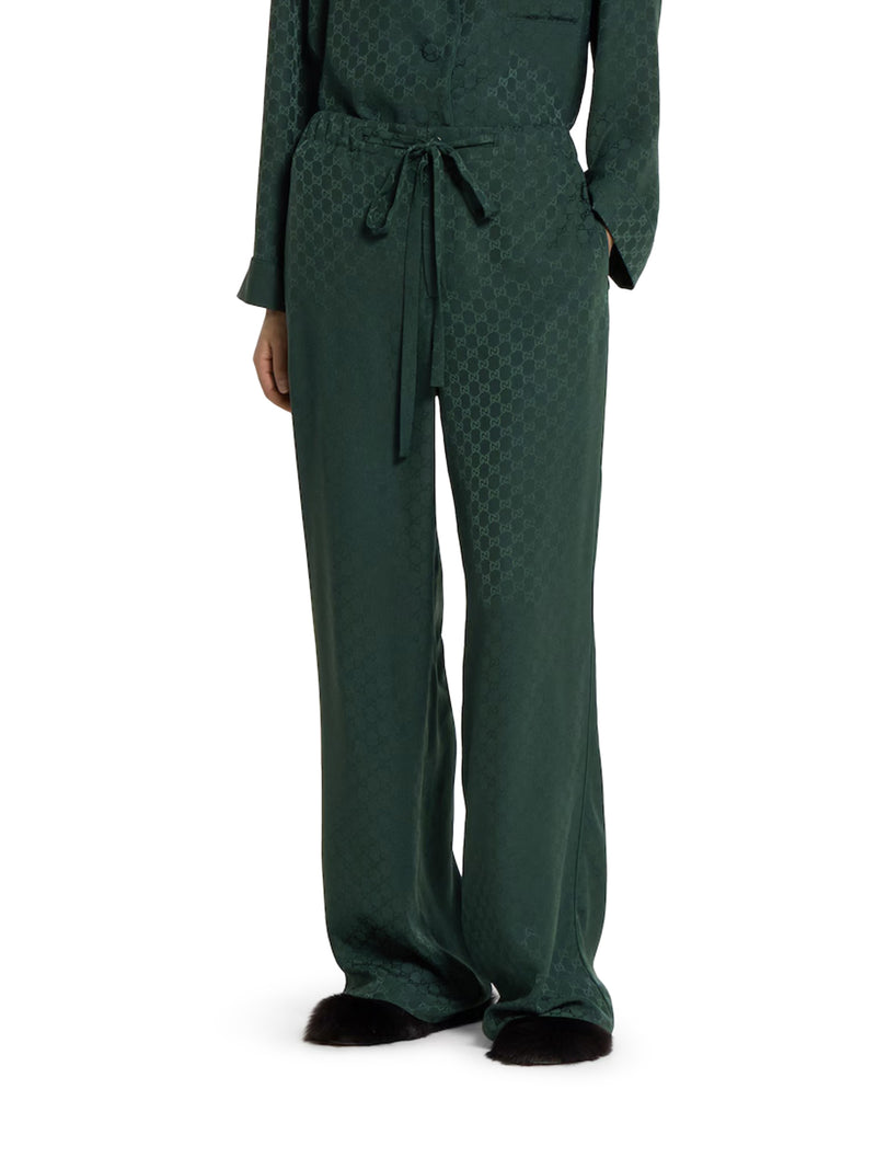 GG JACQUARD SILK JOGGING PANTS