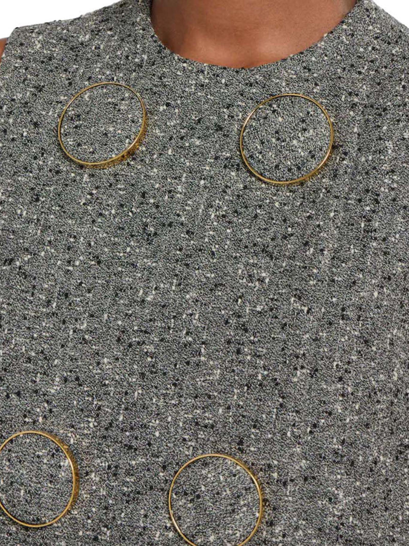 WOOL DRESS WITH OVERSIZED BUTTONS