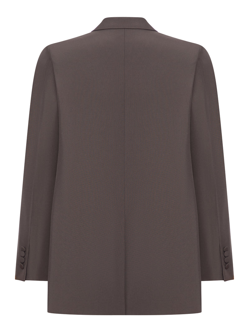 DOUBLE-BREASTED WOOL GABARDINE JACKET