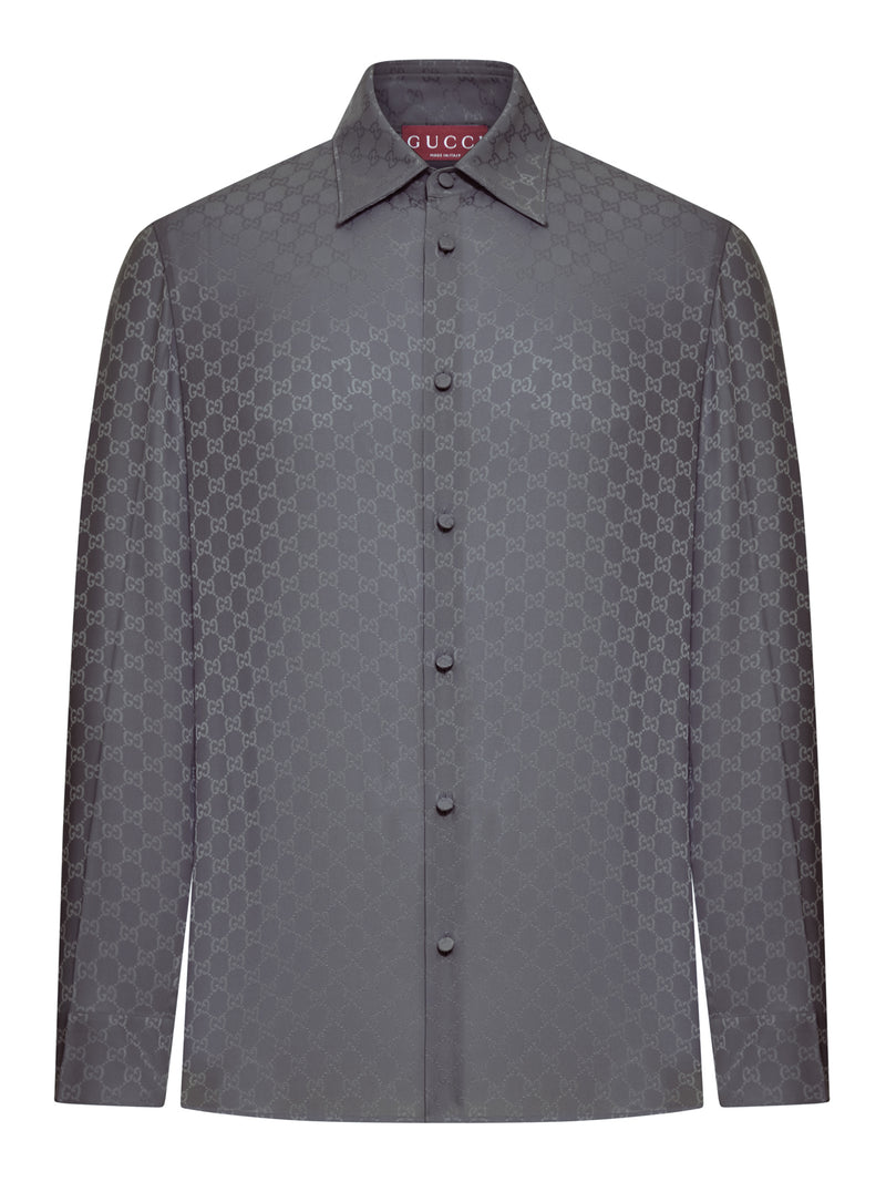 GG JACQUARD SILK SHIRT