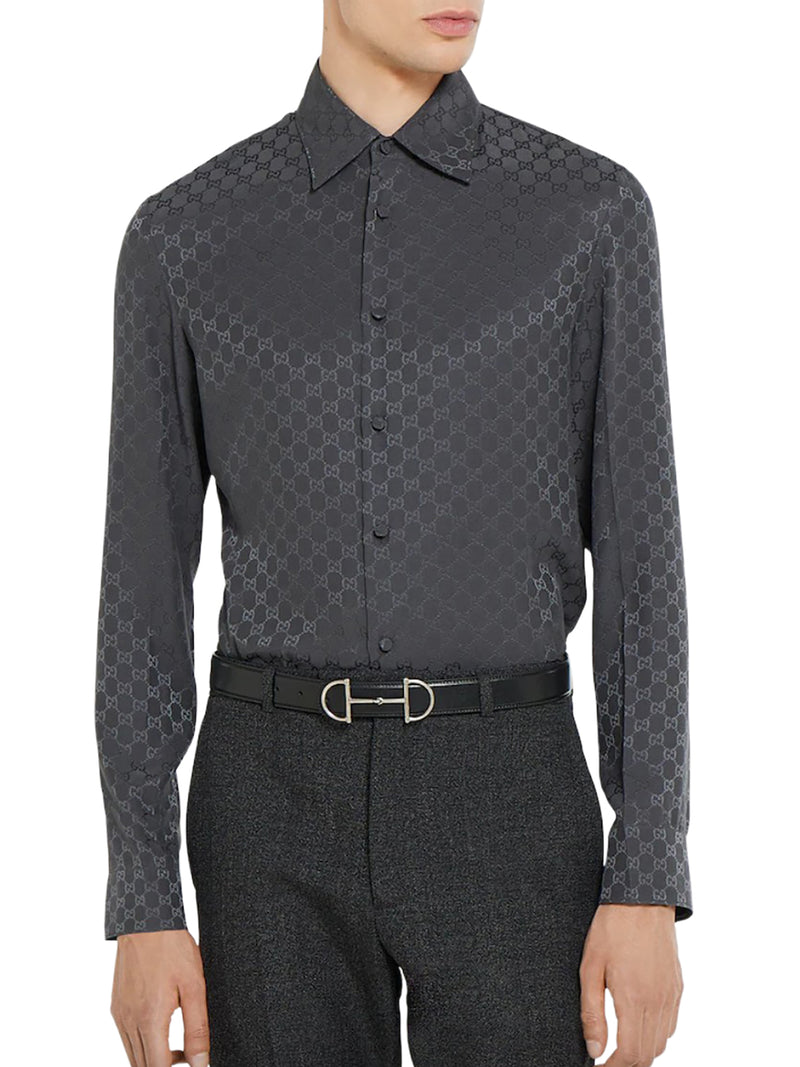 GG JACQUARD SILK SHIRT