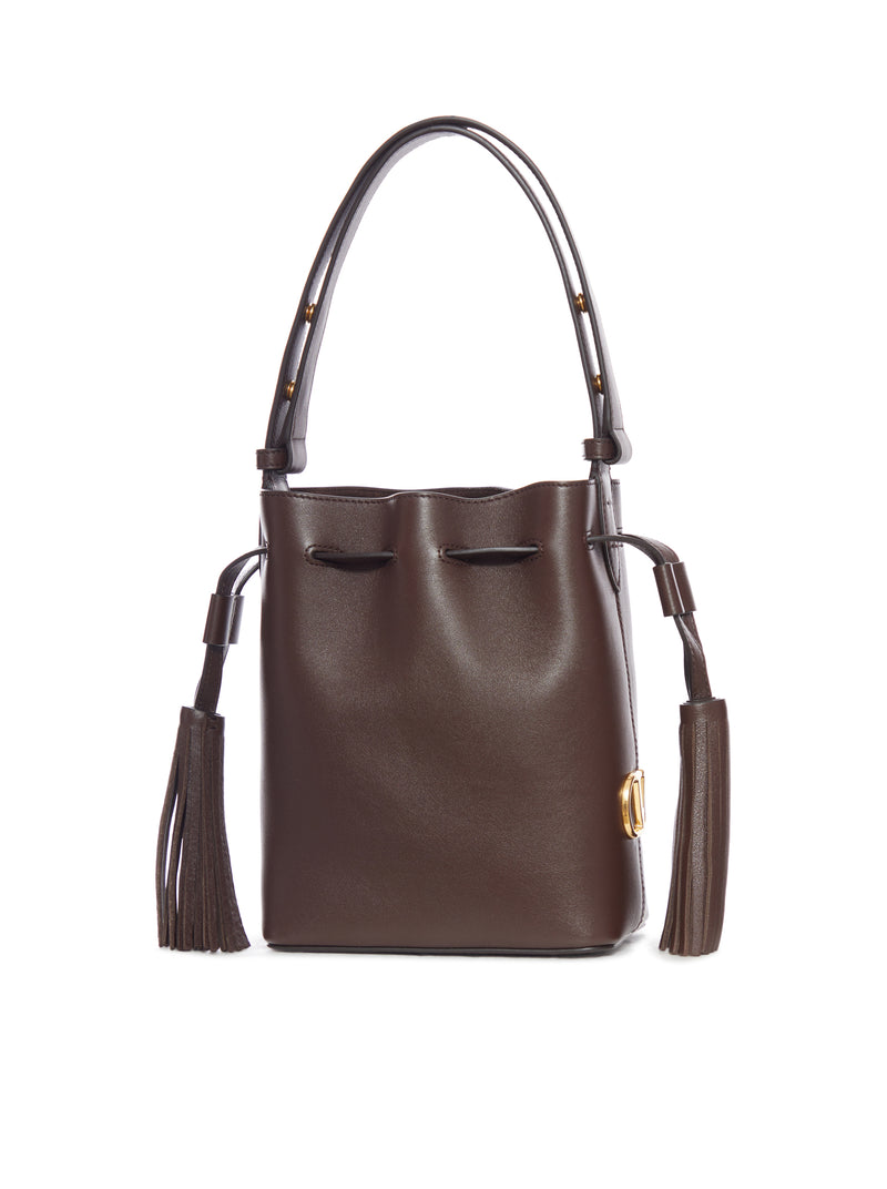 SMALL LEATHER BUCKET BAG