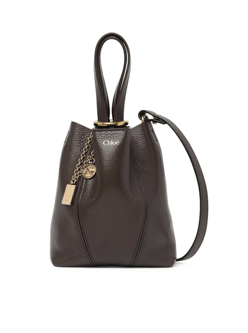 CHLOÉ SPIN SMALL TOTE BAG IN GRAINY LEATHER