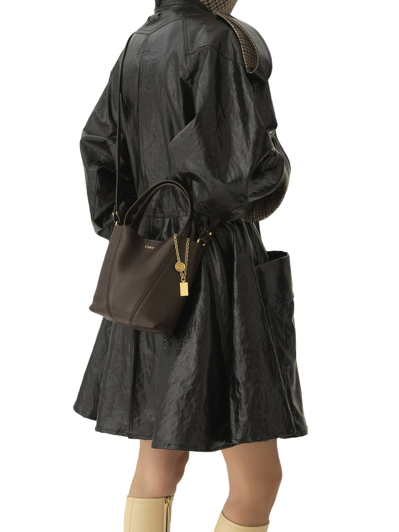 CHLOÉ SPIN SMALL TOTE BAG IN GRAINY LEATHER