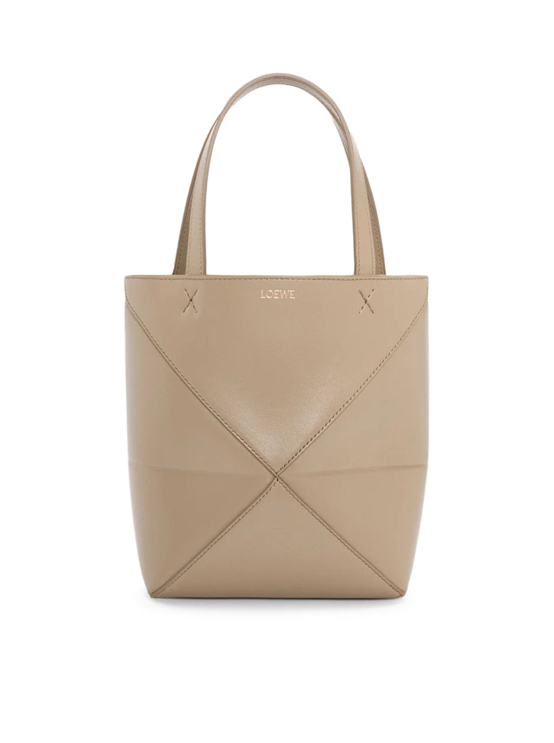 PUZZLE FOLD TOTE BAG IN POLISHED CALFSKIN