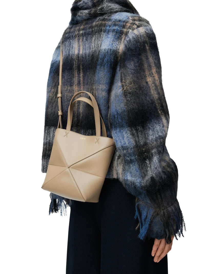 PUZZLE FOLD TOTE BAG IN POLISHED CALFSKIN