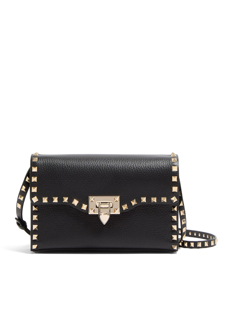 ROCKSTUD SMALL GARNET CALFSKIN CROSSBODY BAG