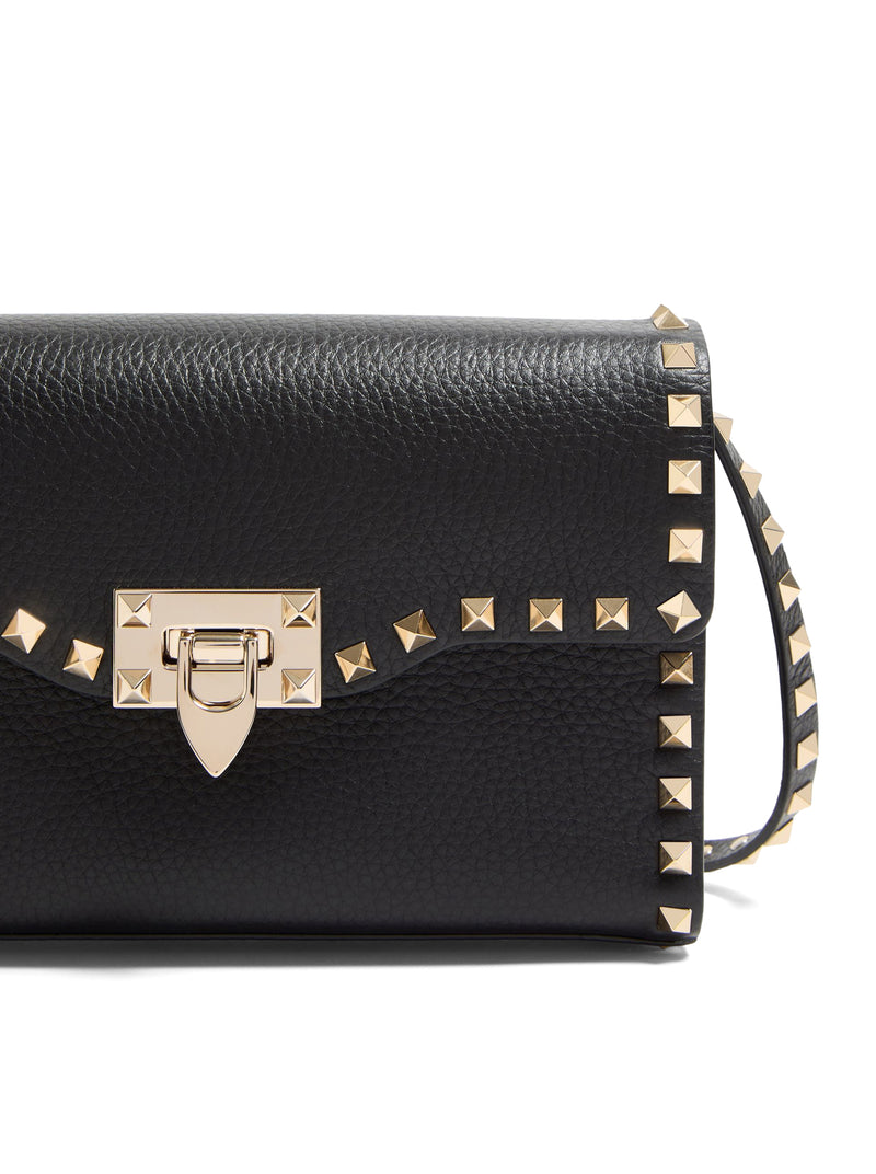 ROCKSTUD SMALL GARNET CALFSKIN CROSSBODY BAG
