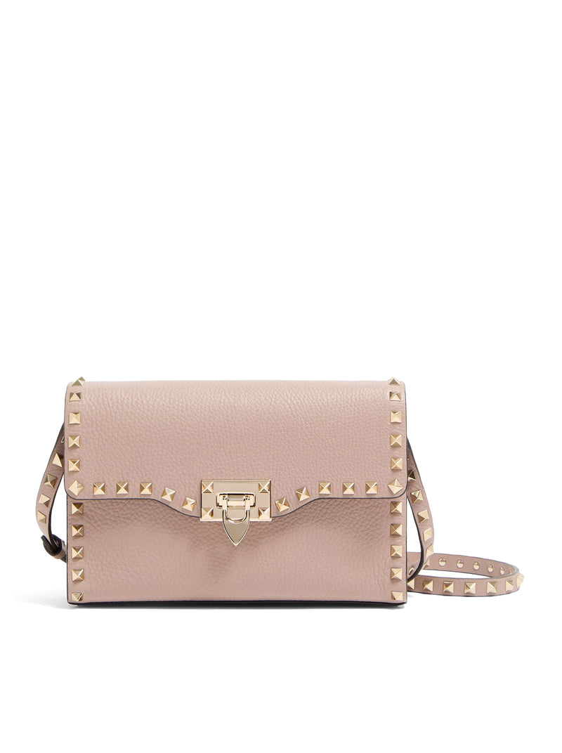 ROCKSTUD SMALL GARNET CALFSKIN CROSSBODY BAG