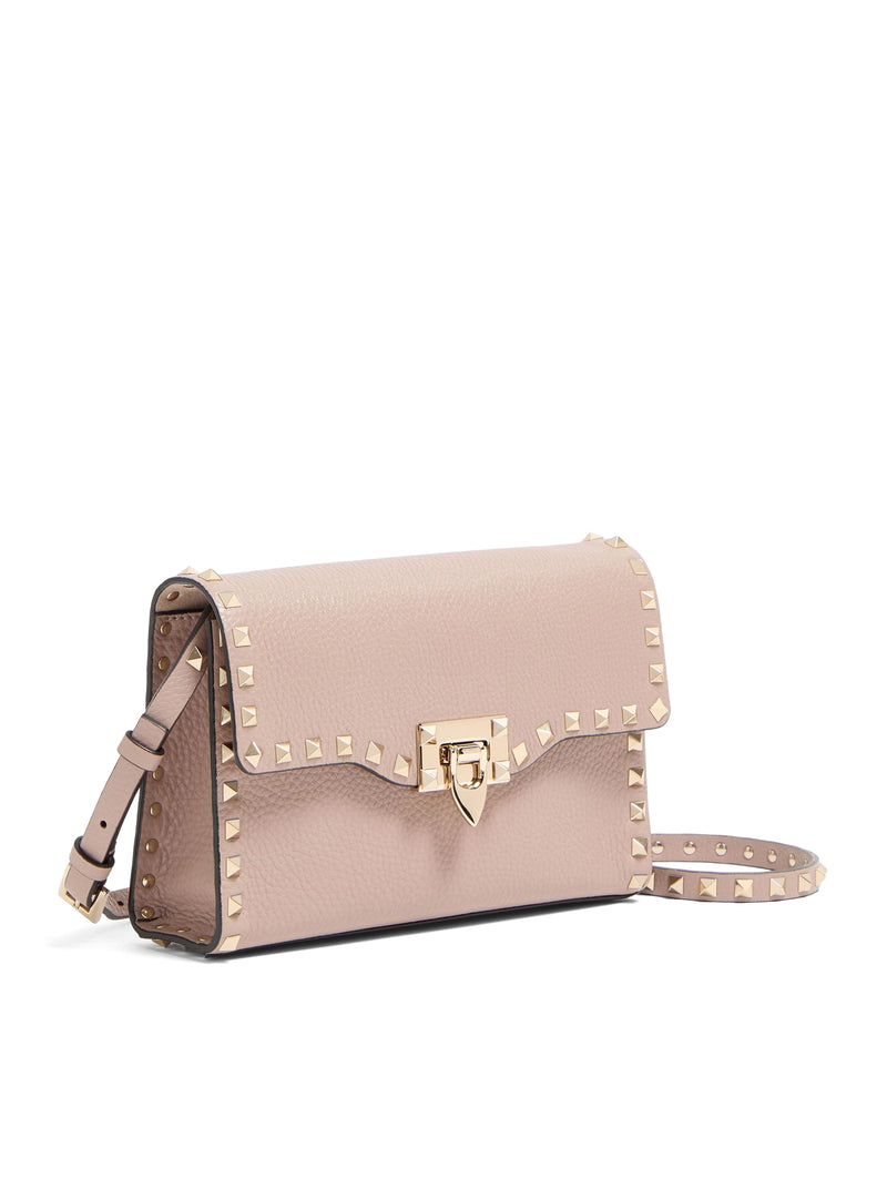 ROCKSTUD SMALL GARNET CALFSKIN CROSSBODY BAG