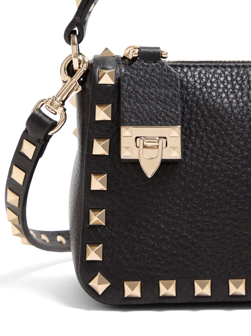 ROCKSTUD SMALL GARNET CALFSKIN CROSSBODY BAG