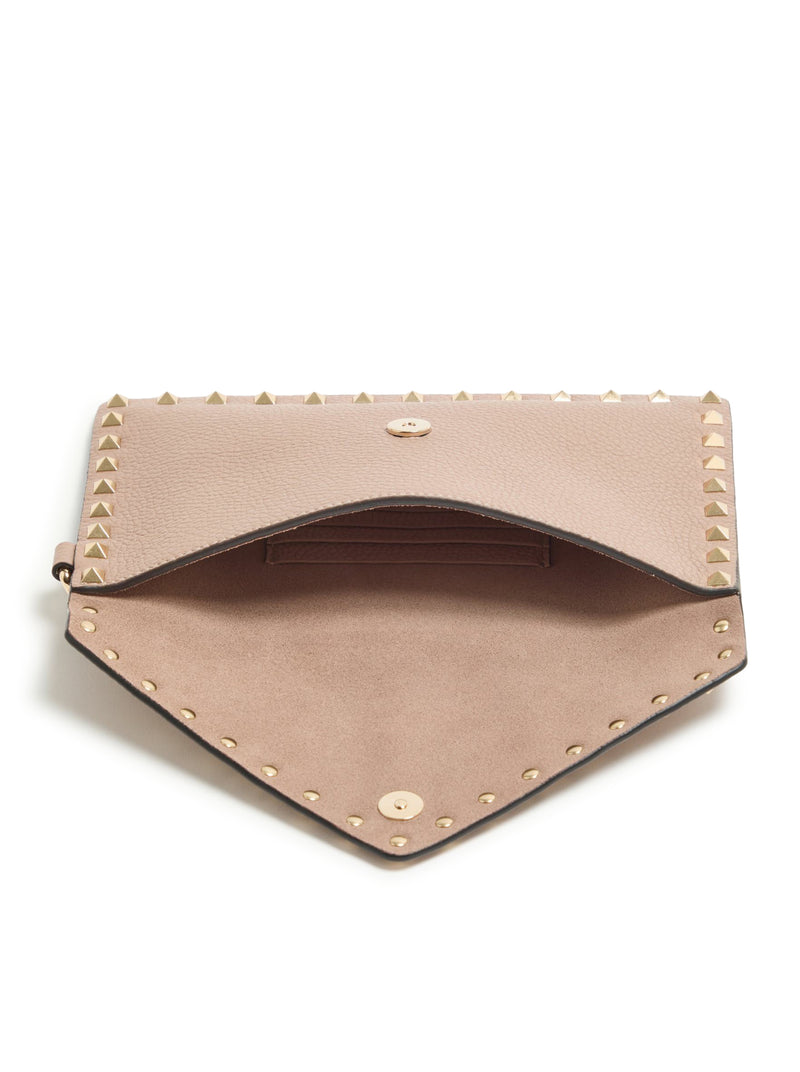 ROCKSTUD POUCH IN GARNET CALFSKIN