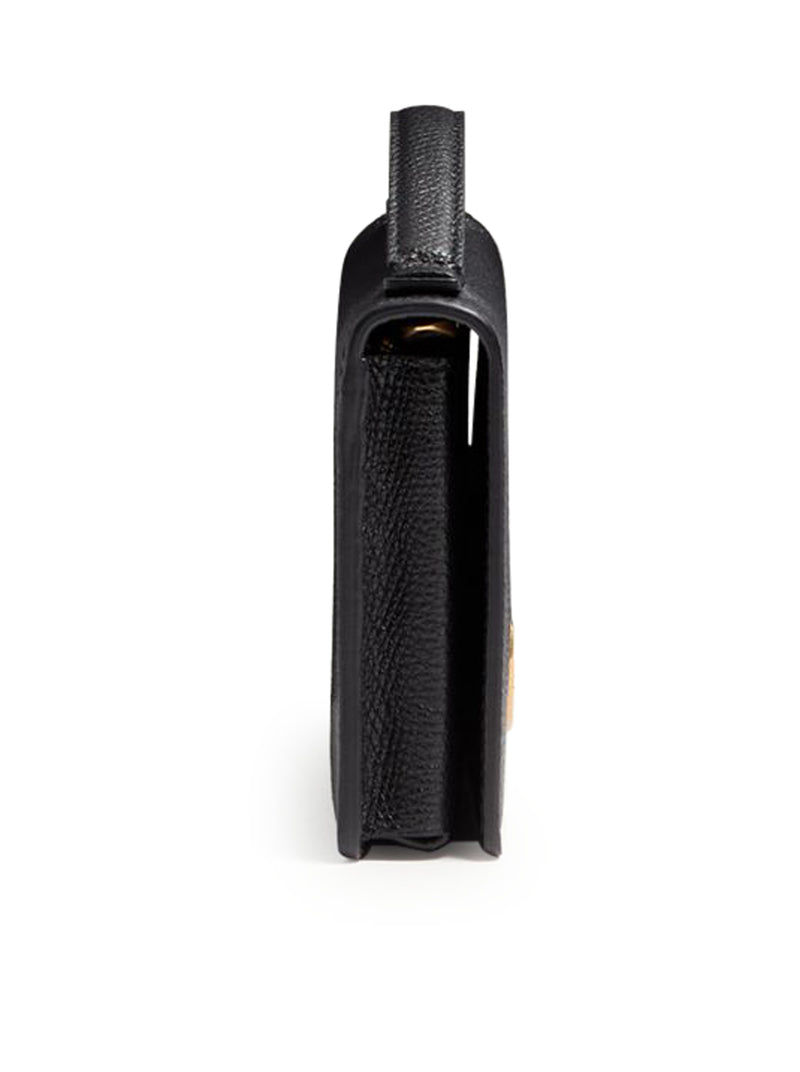 VLOGO SIGNATURE CHAIN WALLET IN GARNET CALFSKIN