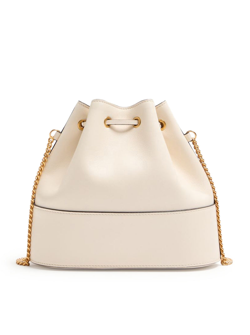 MINI BUCKET BAG WITH VLOGO SIGNATURE CHAIN IN NAPPA