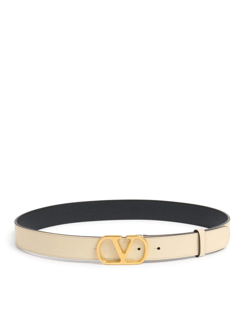 VLOGO SIGNATURE BELT IN GLOSSY CALFSKIN 30MM