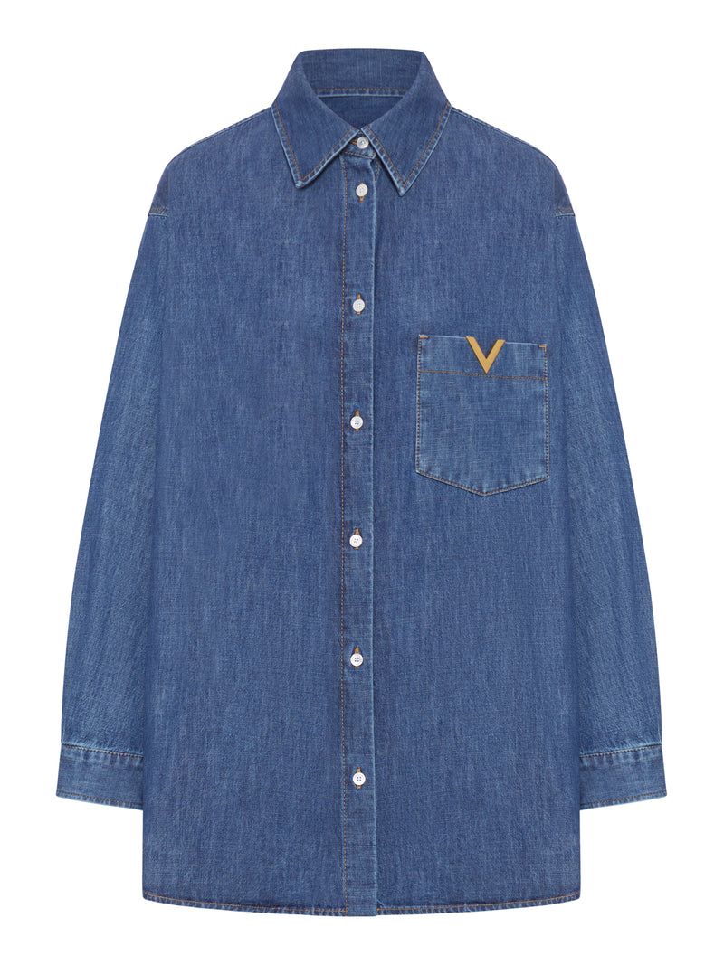 SOLID CHAMBRAY DENIM SHIRT