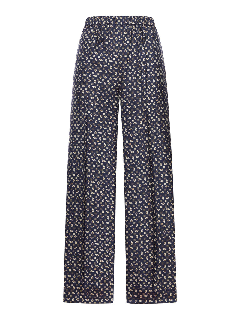 PRINTED SILK TROUSERS