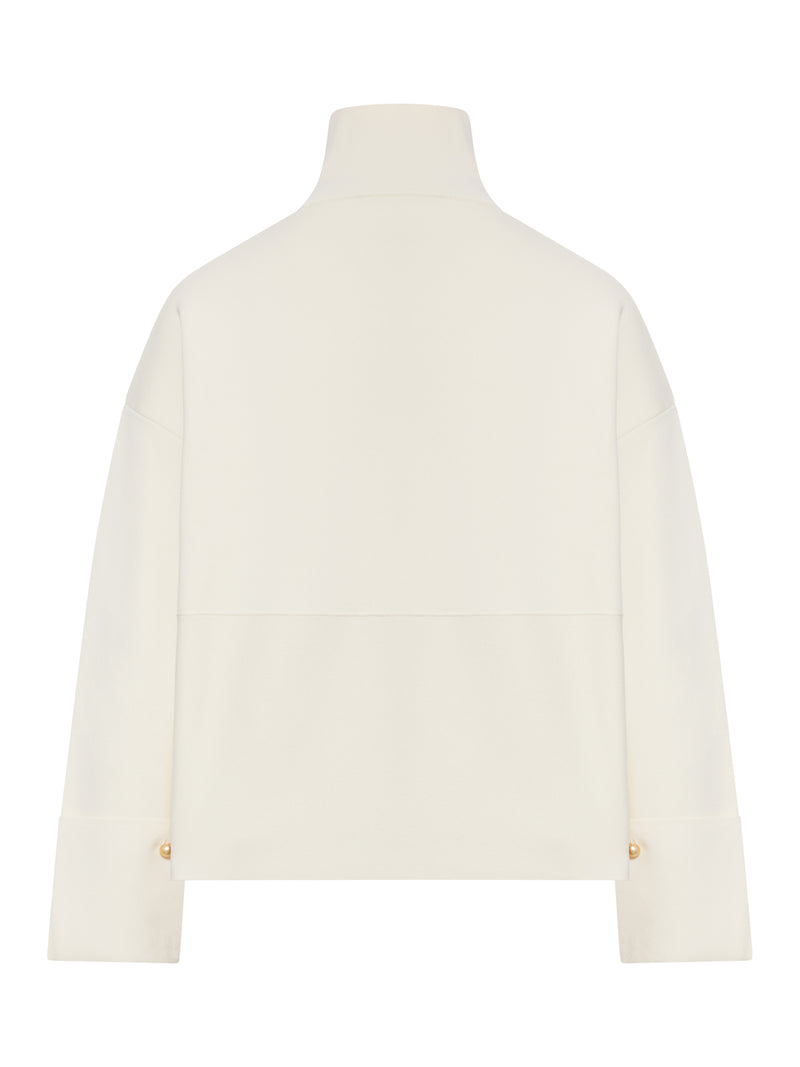 HIGH NECK SWEATSHIRT WITH ZIP