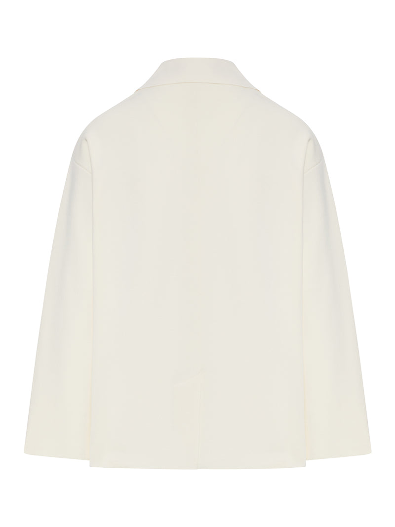 DOUBLE-BREASTED VISCOSE CREPE JACKET