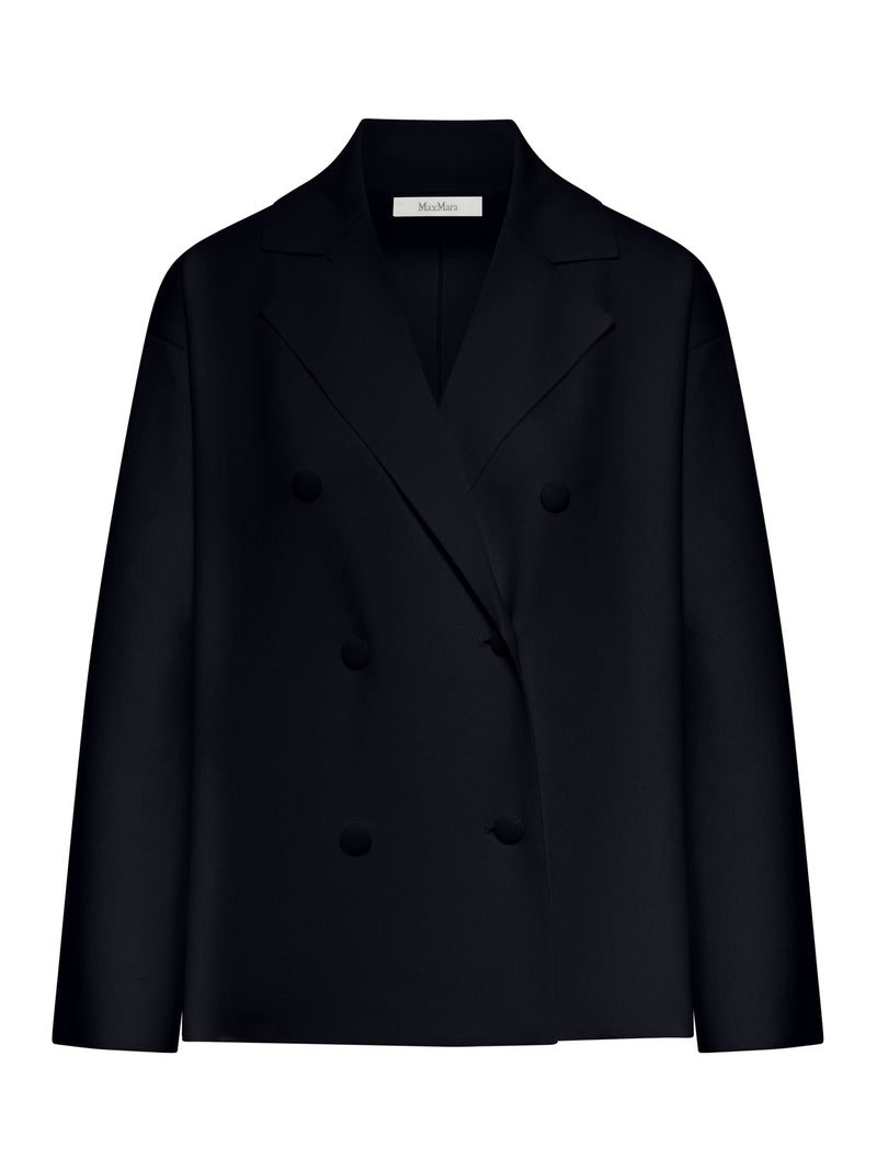 DOUBLE-BREASTED VISCOSE CREPE JACKET