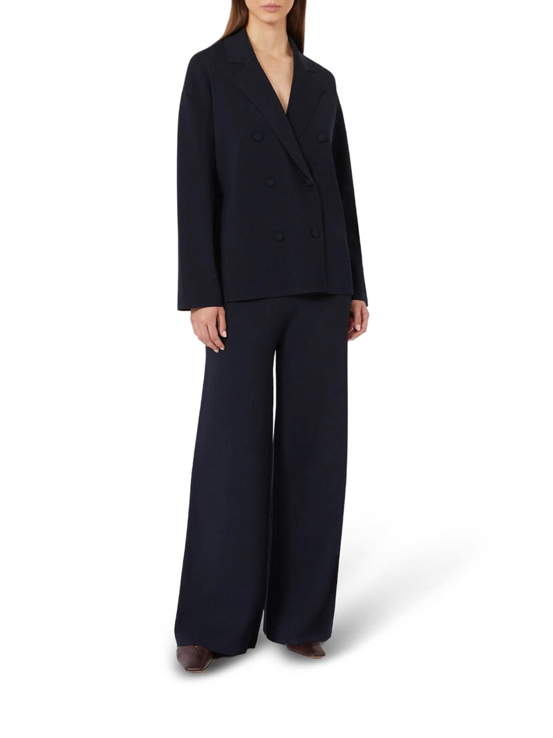 DOUBLE-BREASTED VISCOSE CREPE JACKET