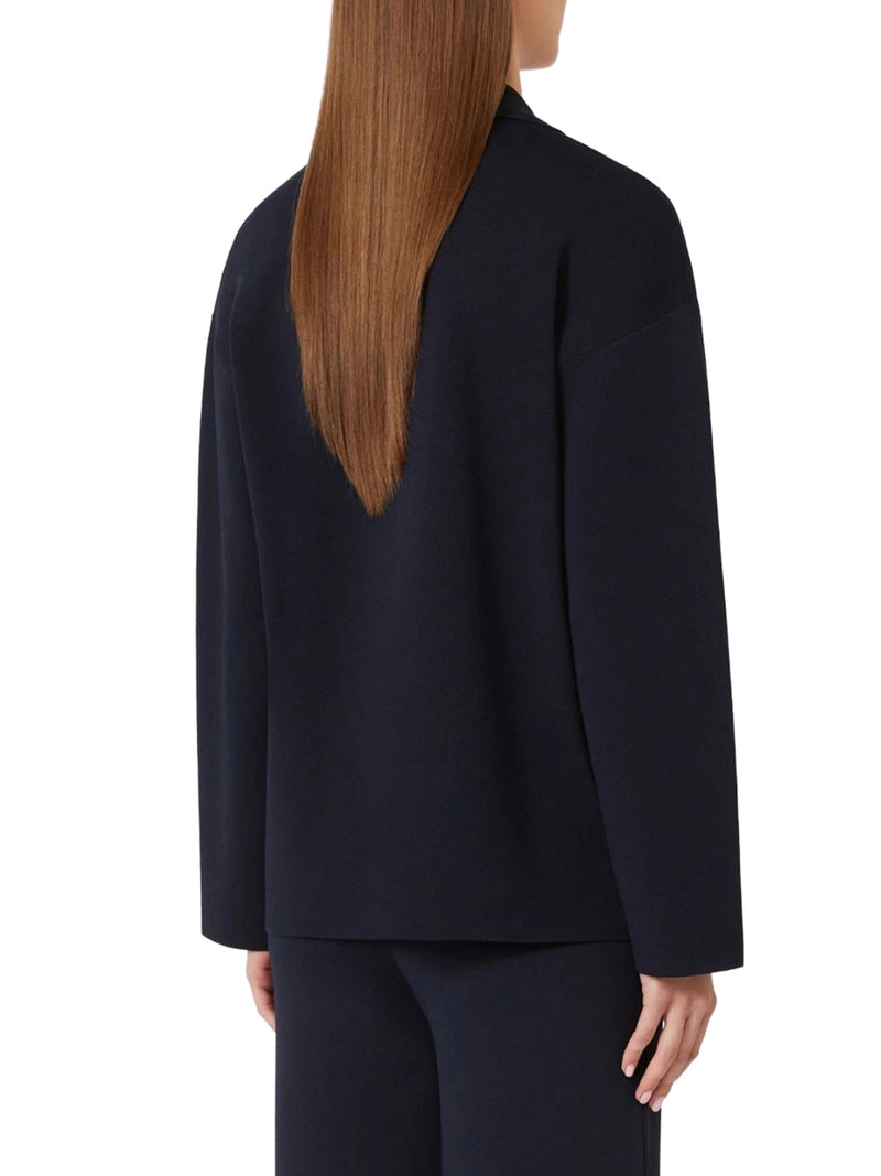 DOUBLE-BREASTED VISCOSE CREPE JACKET