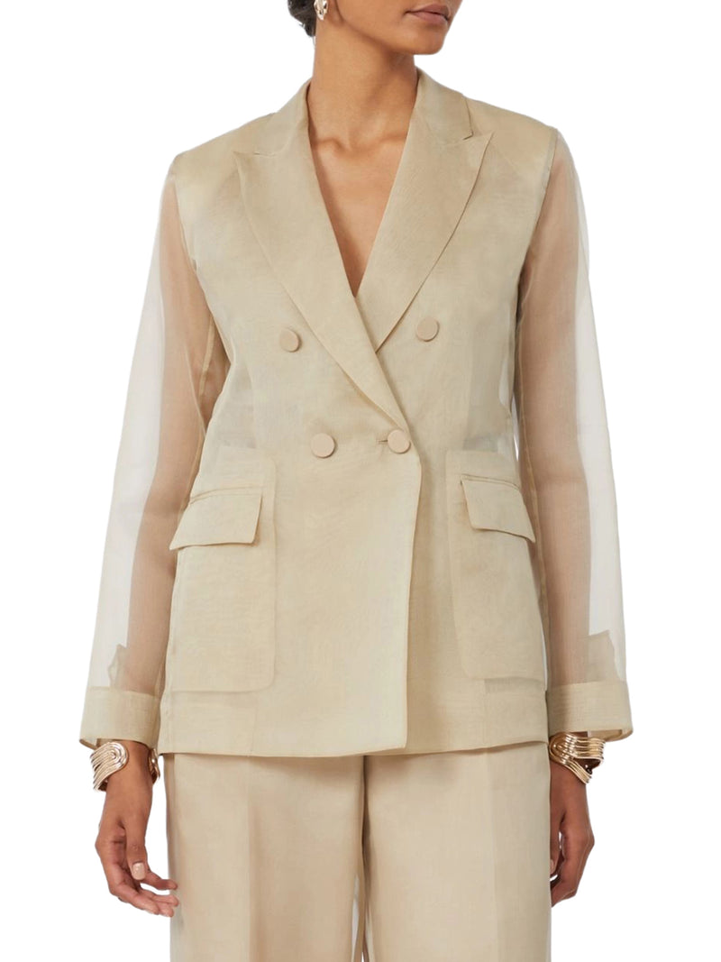 SILK ORGANZA SLOGAN JACKET