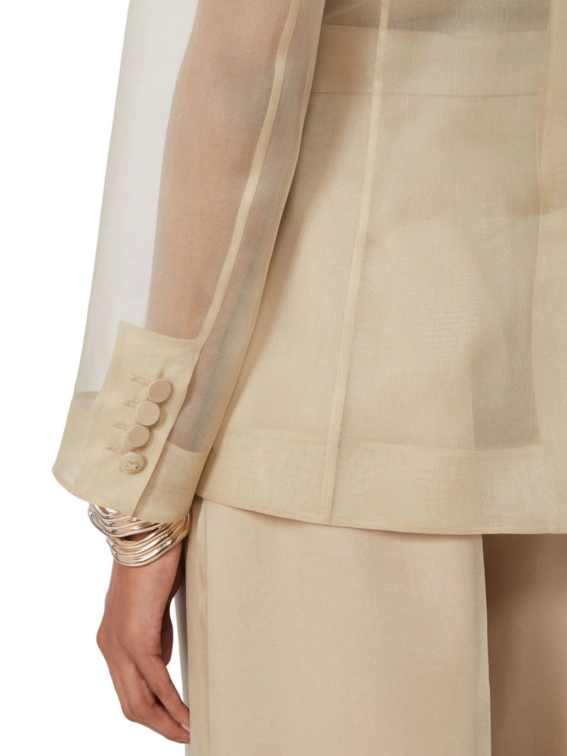 SILK ORGANZA SLOGAN JACKET