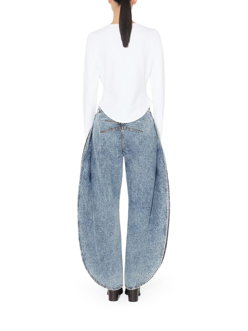 PETAL DENIM TROUSERS