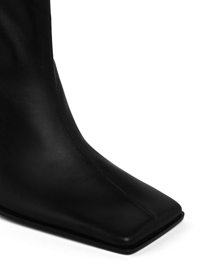 SQUARE LEATHER BOOTS
