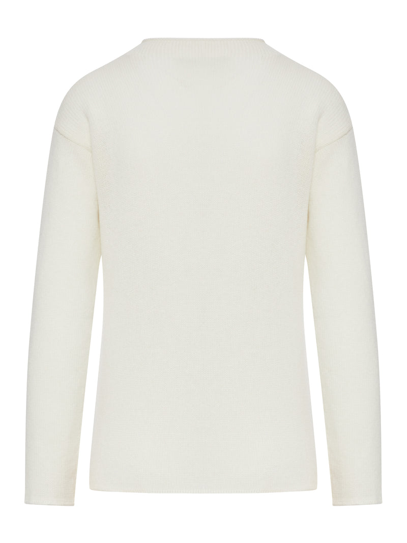 CASHMERE PULLOVER WITH LOGO
