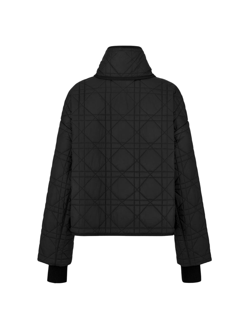 MACROCANNAGE COAT WITH SCARF COLLAR