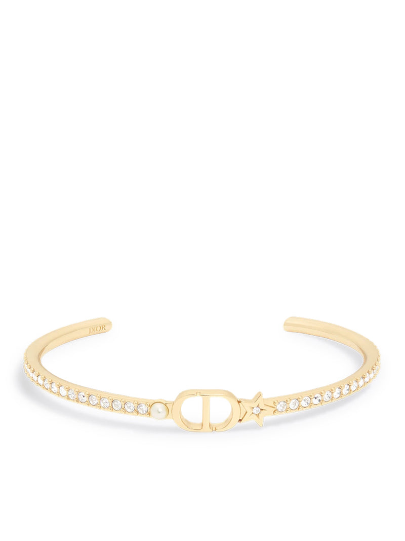 PETIT CD RIGID BRACELET WITH GOLD-COLOURED FINISH