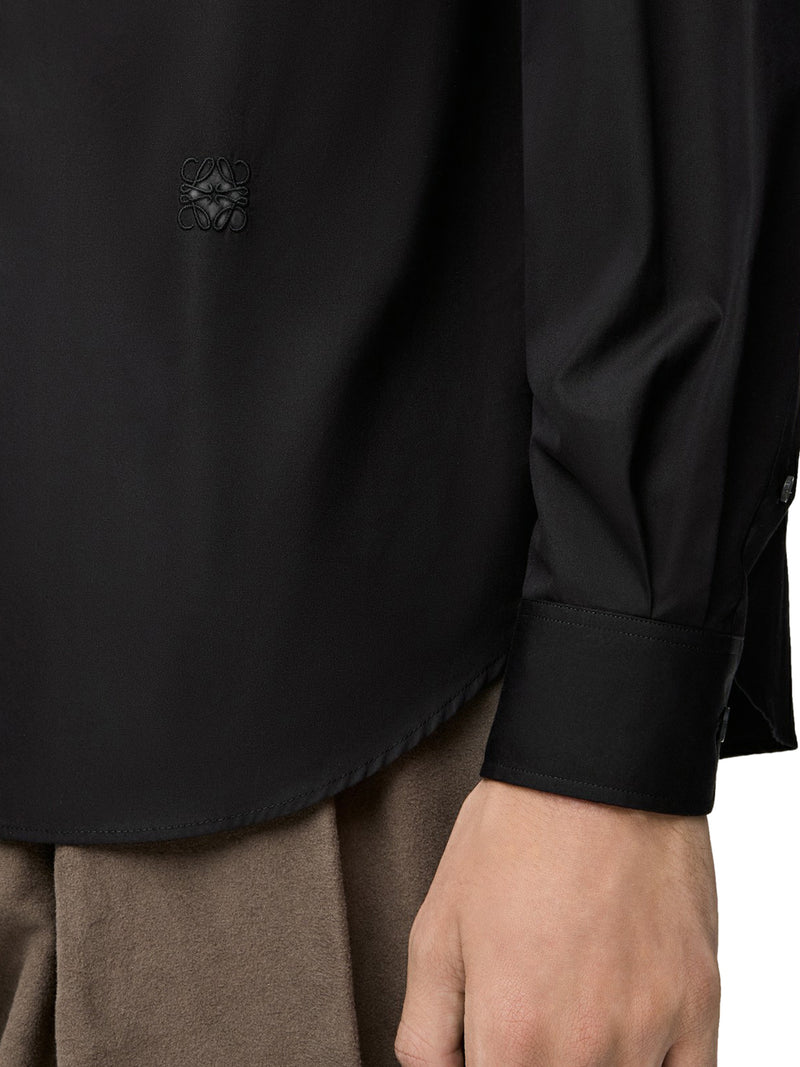 CLASSIC COTTON SHIRT WITH EMBROIDERED ANAGRAM LOGO