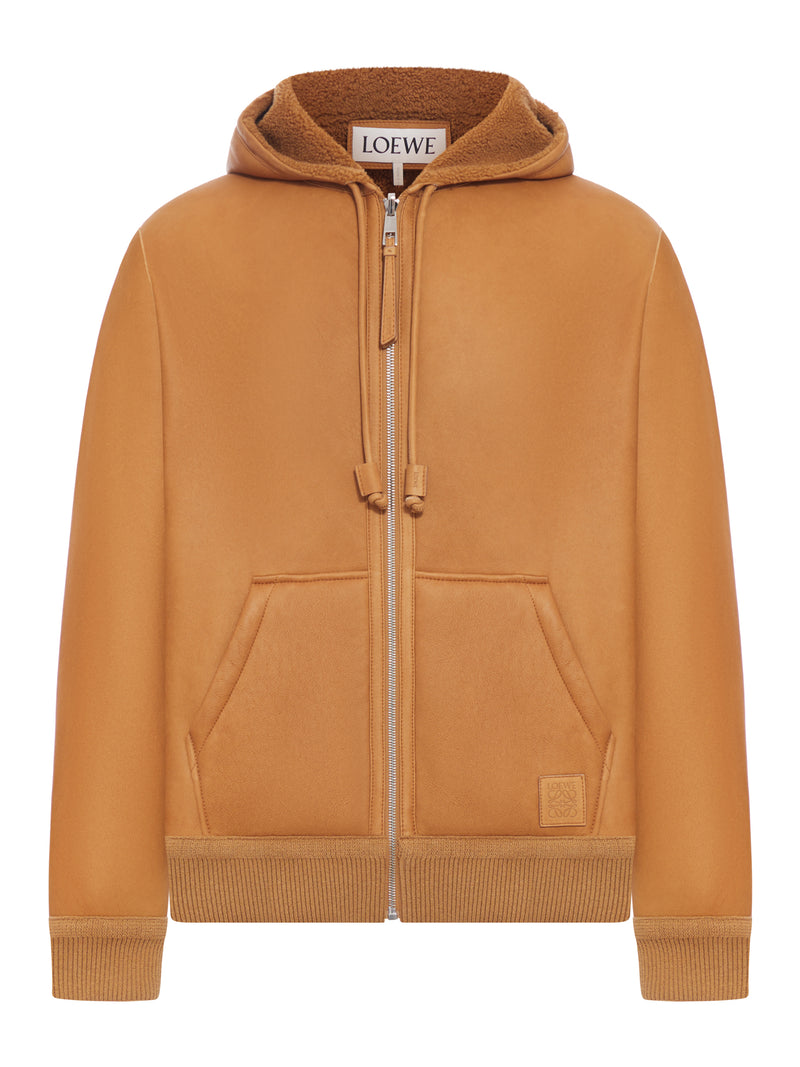 SHEARLING JACKET WITH HOOD
