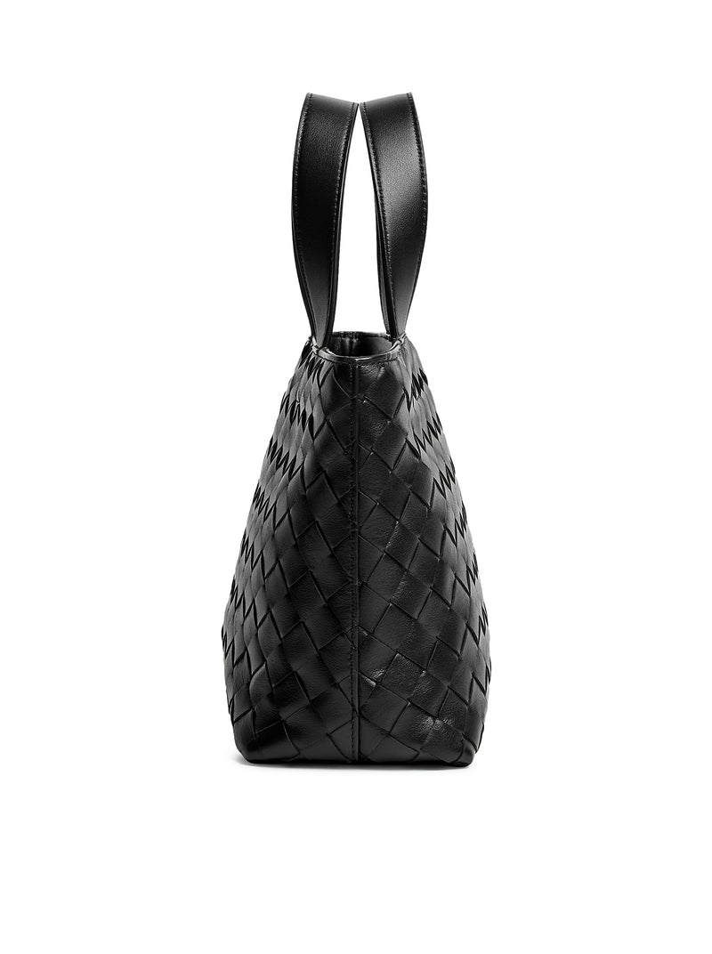 MINI WOVEN TOTE BAG WITH ZIP