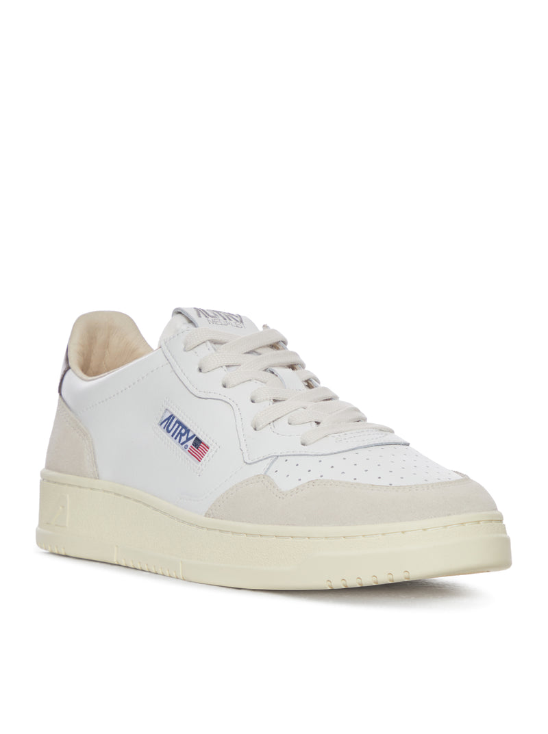 AUTRY MEDIALIST IN WHITE LEATHER