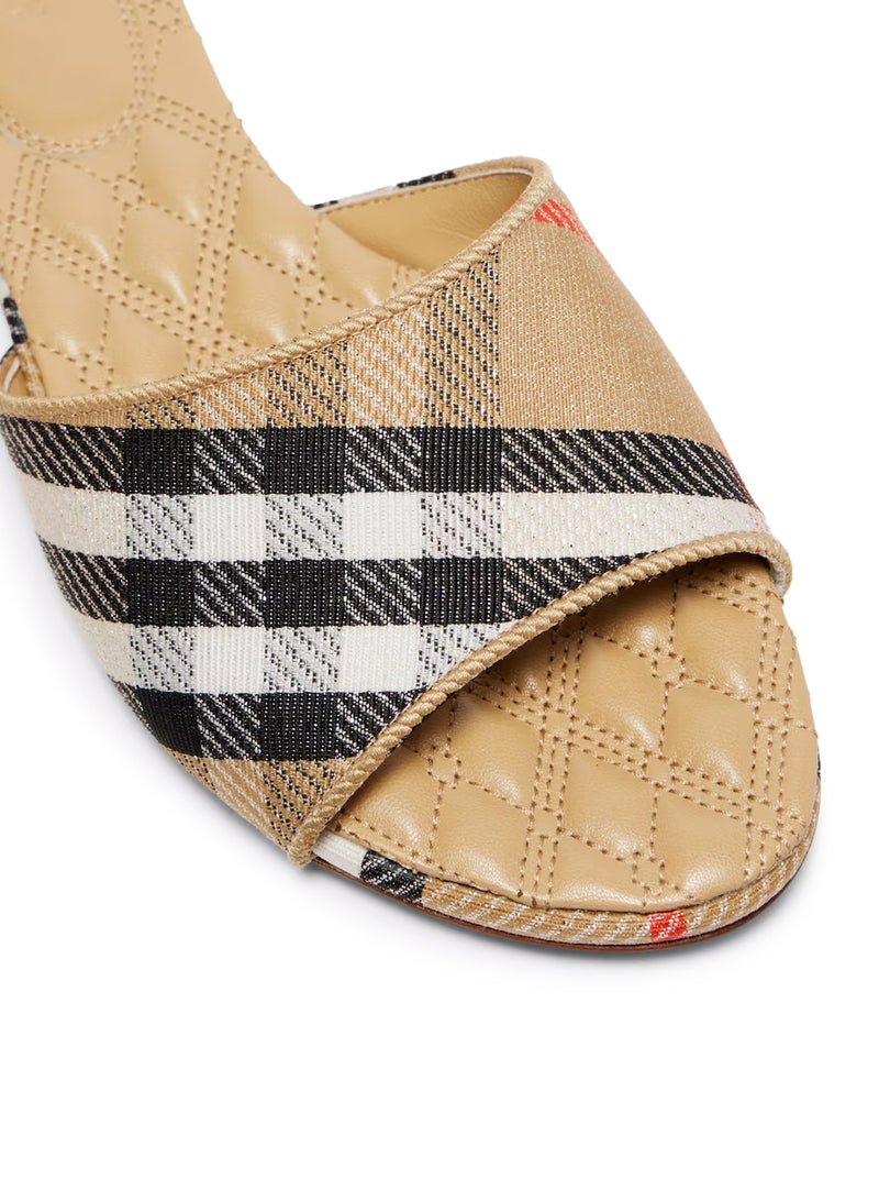 SLOANE CHECK SLIPPERS